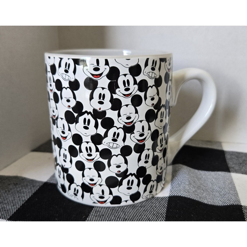 Disney Mug Featuring Mickey Mouse with Many Faces Coffee Tea Hot Chocolate Fan